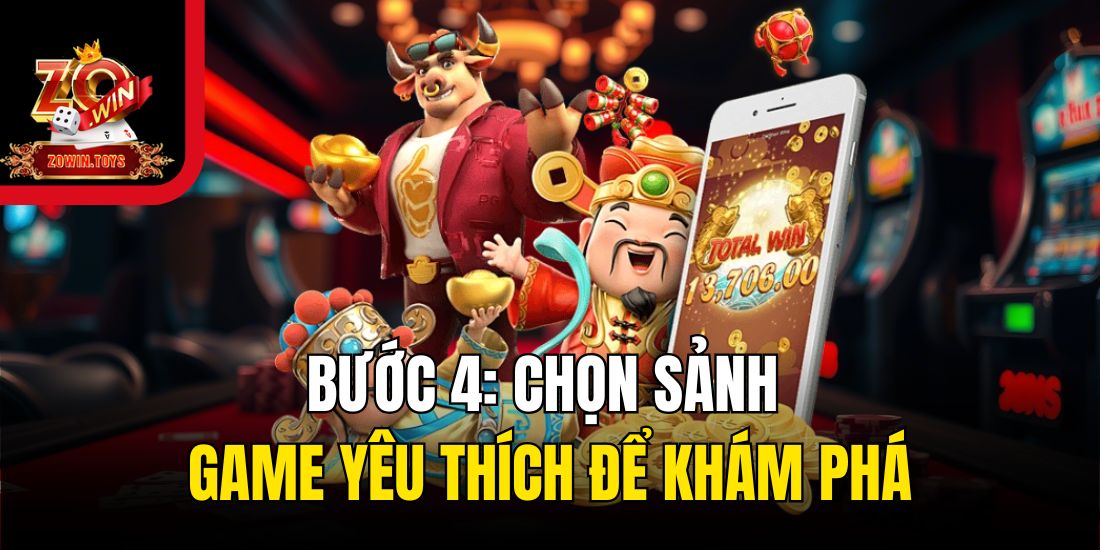 Bước 4: Chọn sảnh game yêu thích để khám phá